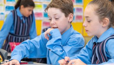 Students considering counters