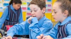 Students considering counters